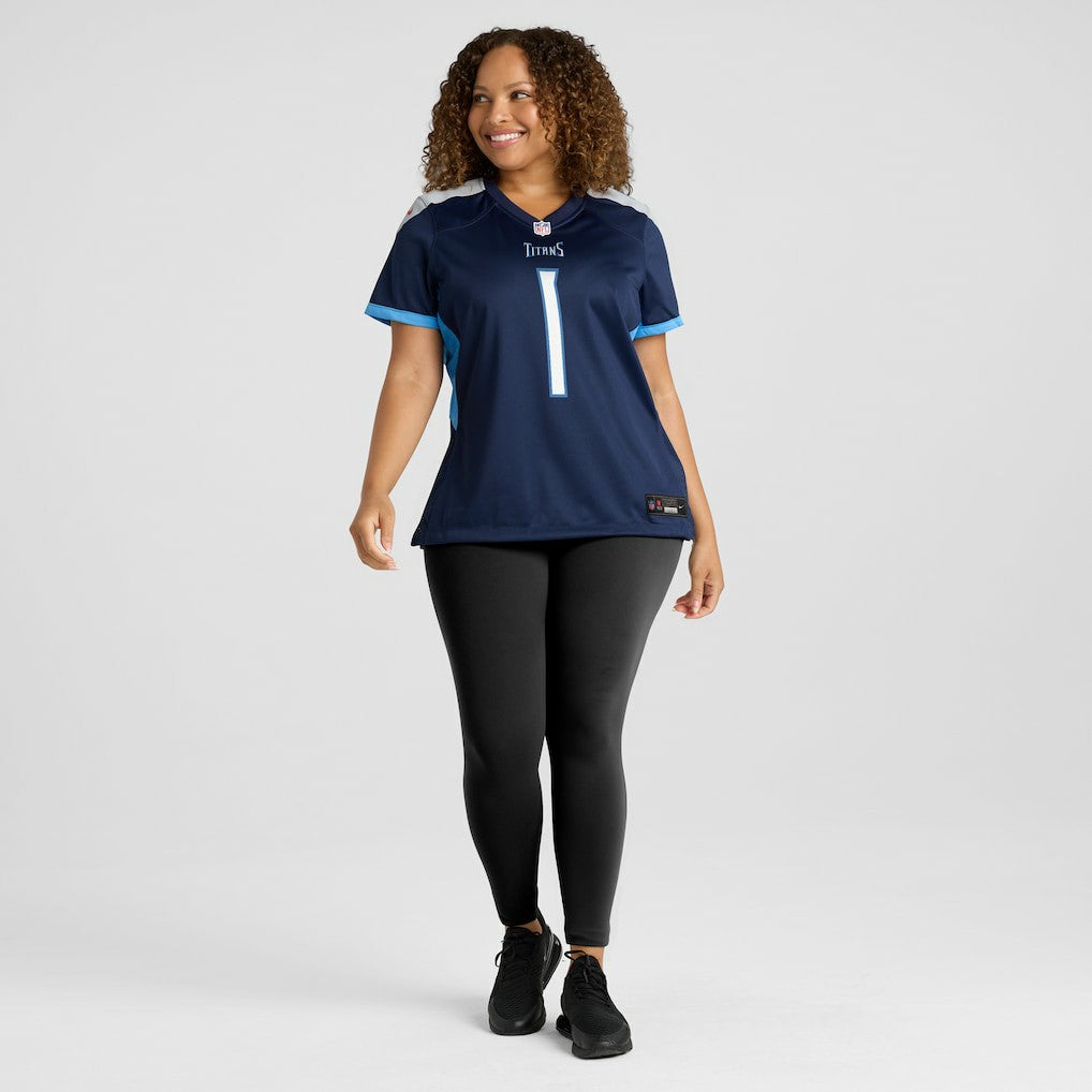 Number 1 Mom Tennessee Titans Women's Game Jersey - Navy