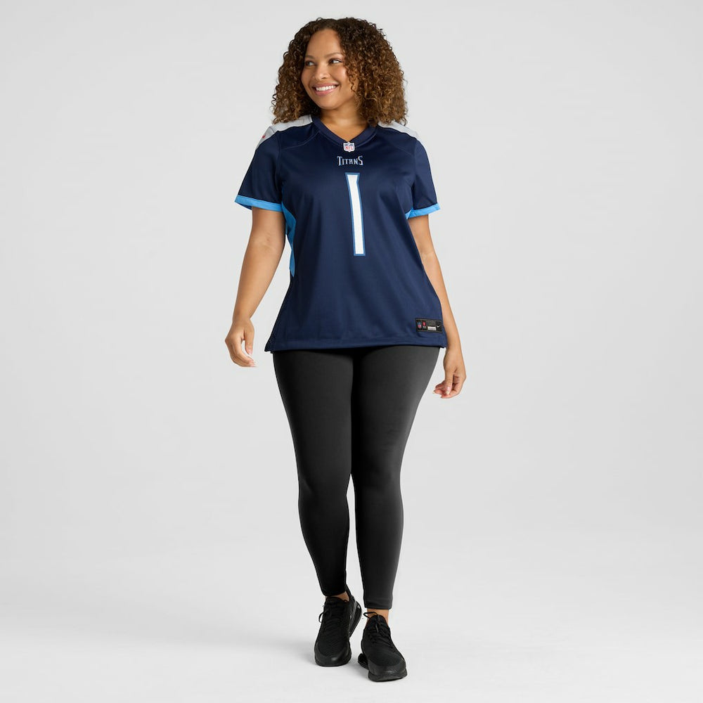 Number 1 Mom Tennessee Titans Women's Game Jersey - Navy