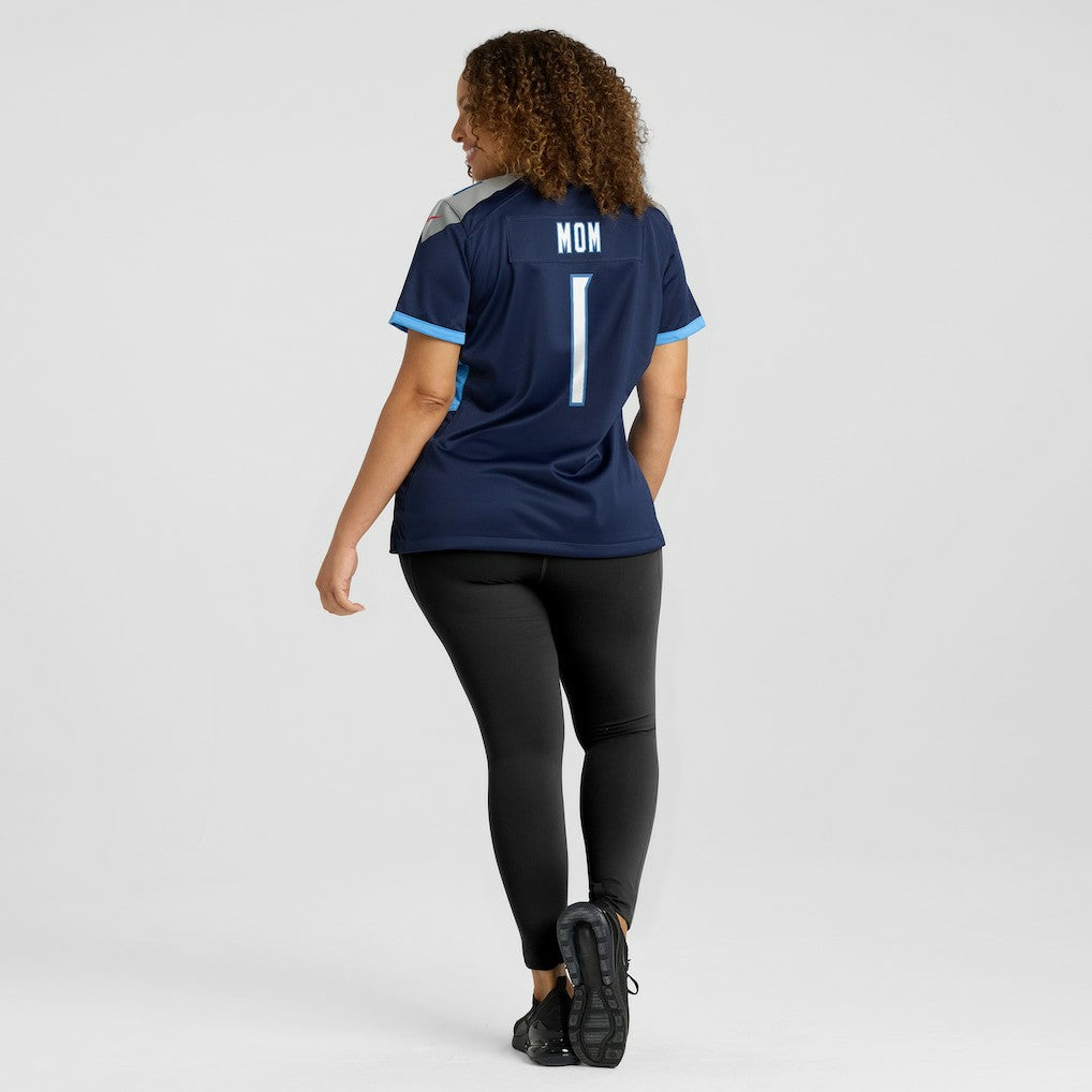 Number 1 Mom Tennessee Titans Women's Game Jersey - Navy