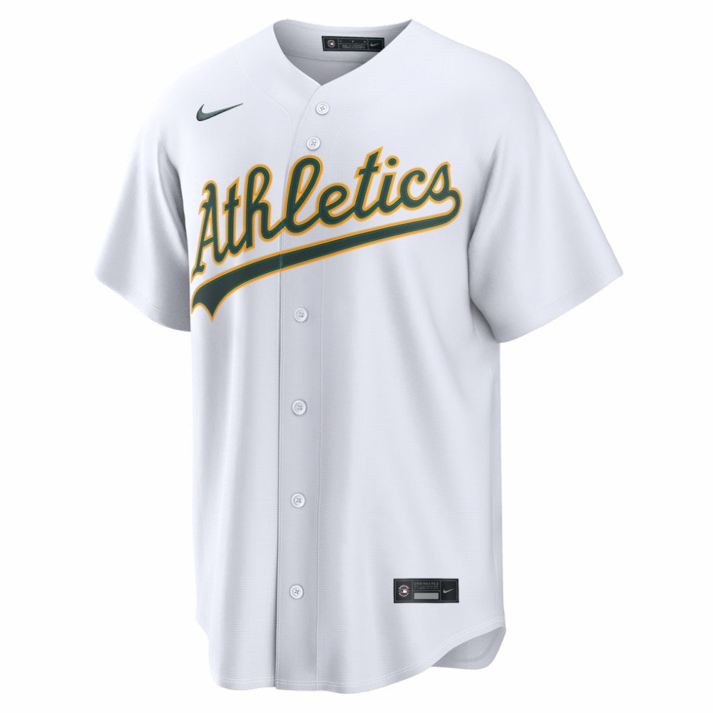 Athletics Home Replica Custom Jersey - White
