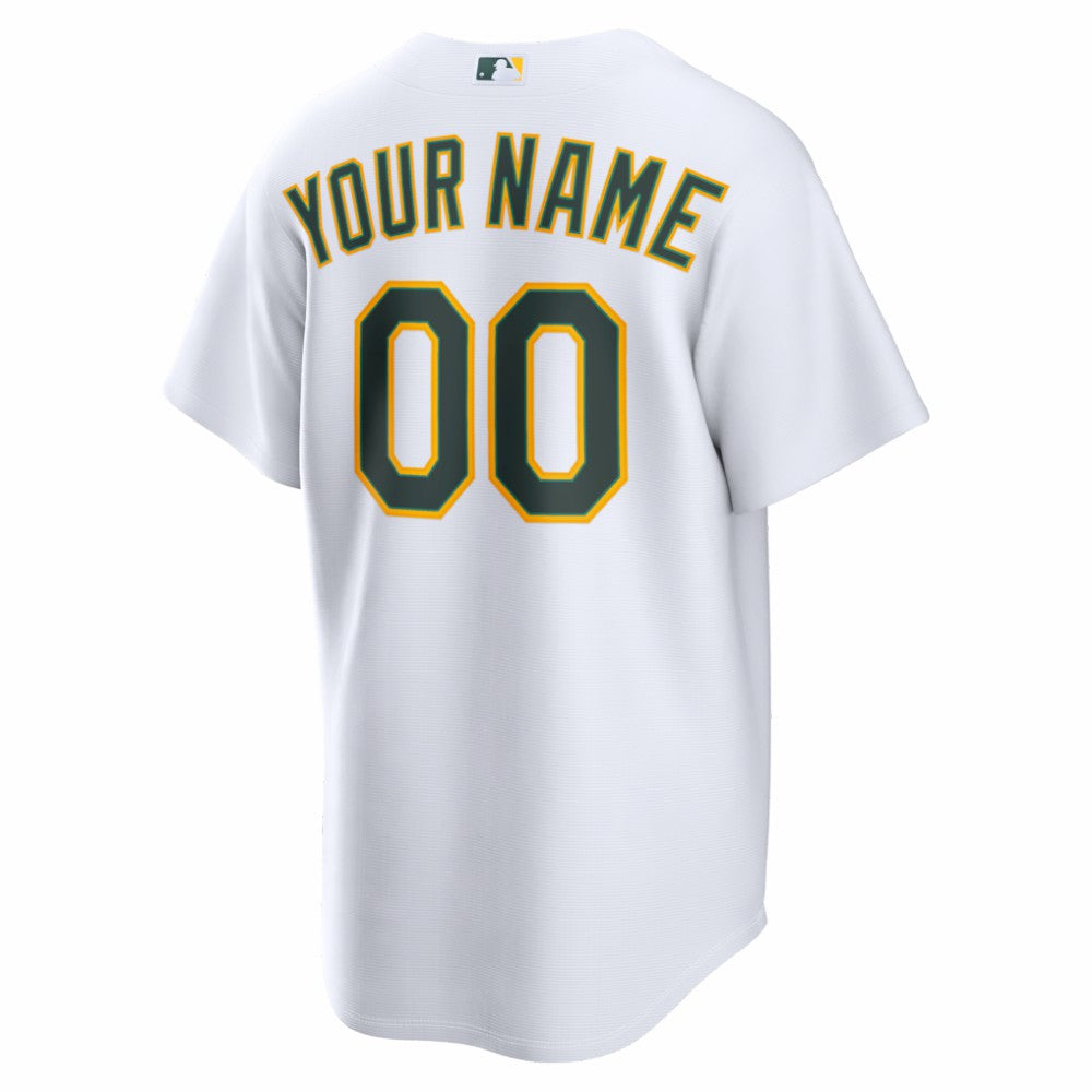 Athletics Home Replica Custom Jersey - White