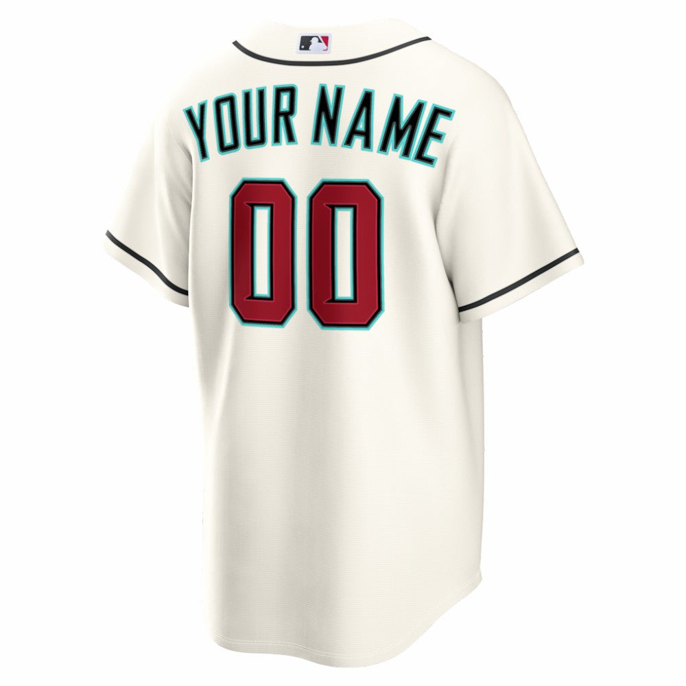 Arizona Diamondbacks Home Replica Custom Jersey - Cream