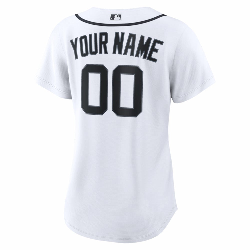 Detroit Tigers Women's Home Replica Custom Jersey White | Nike