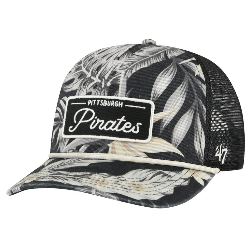Pittsburgh Pirates Tropicalia Trucker Hitch Adjustable Hat Black | 47 brand