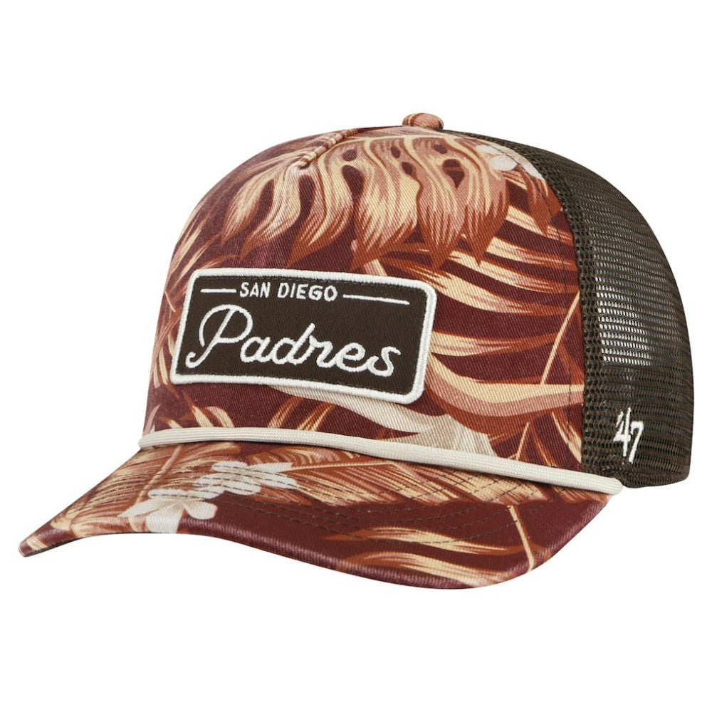 San Diego Padres Tropicalia Trucker Hitch Adjustable Hat Brown | 47 brand