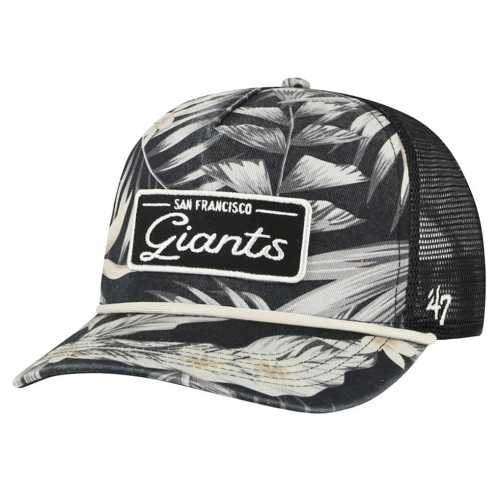 San Francisco Giants Tropicalia Trucker Hitch Adjustable Hat Black | 47 brand