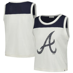 Atlanta Braves Women's Premier Zoey Waist Length Tank Top White | 47 brand
