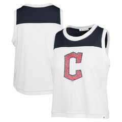 Cleveland Guardians Women's Premier Zoey Waist Length Tank Top White | 47 brand