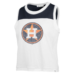 Houston Astros Women's Premier Zoey Waist Length Tank Top White | 47 brand