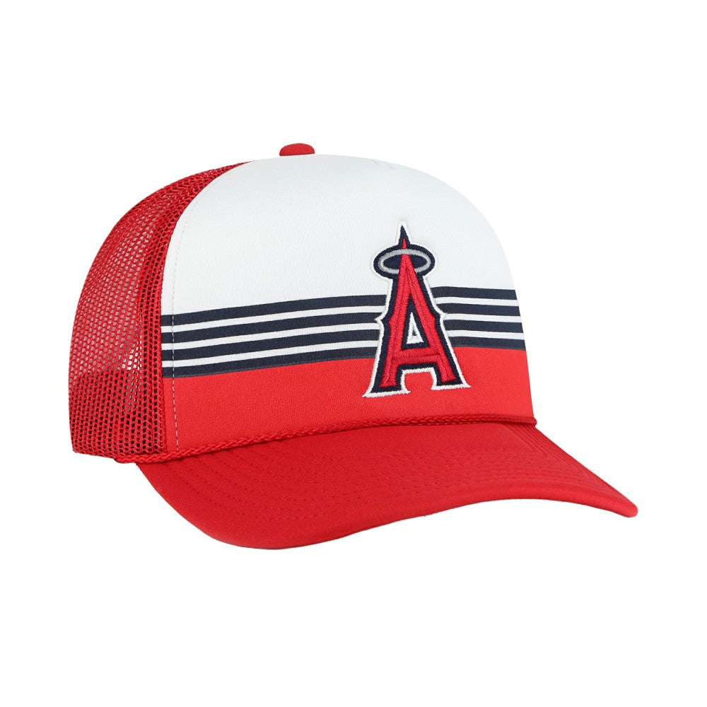 Los Angeles Angels Lift Off Foam Front Mesh Trucker Adjustable Hat Red | 47 brand