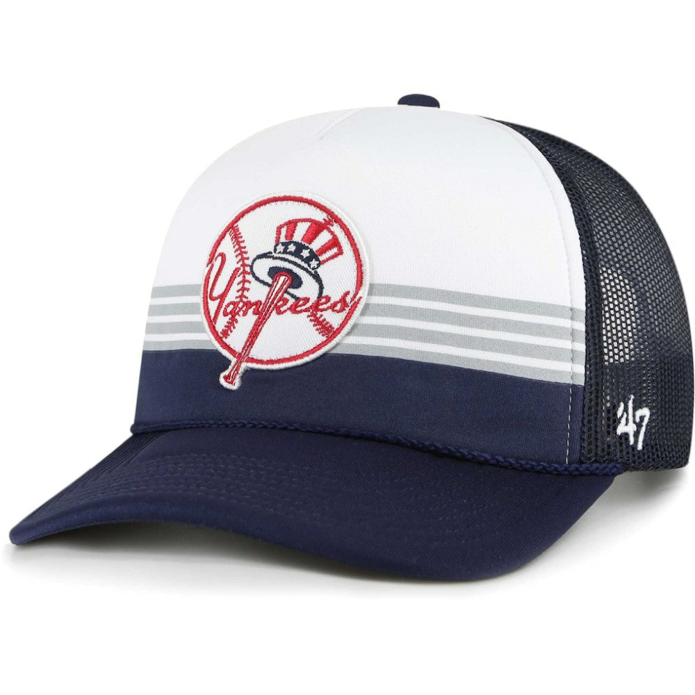 New York Yankees Lift Off Foam Front Mesh Trucker Adjustable Hat Navy | 47 brand
