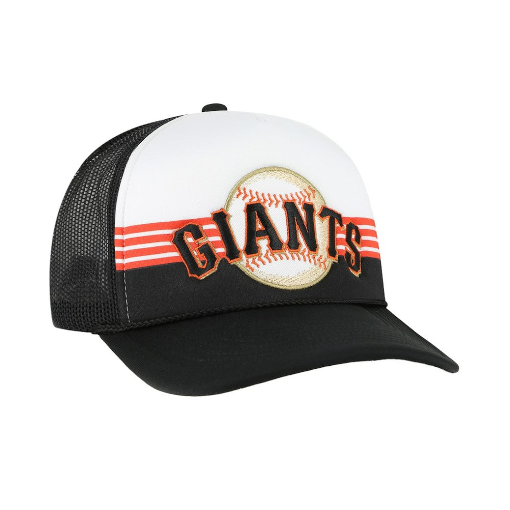 San Francisco Giants Lift Off Foam Front Mesh Trucker Adjustable Hat Black | 47 brand