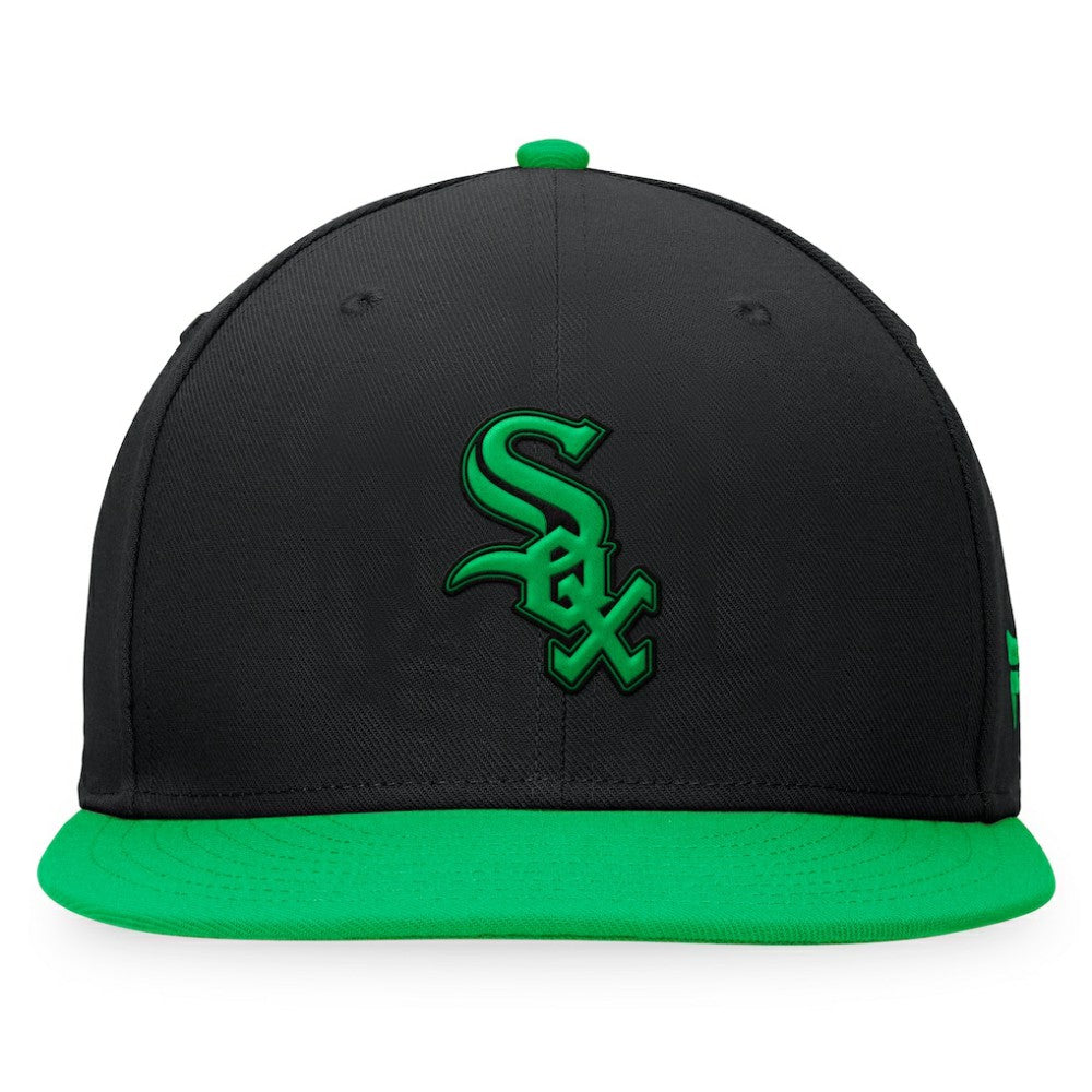 Chicago White Sox Lucky Snapback Hat Black/Kelly Green