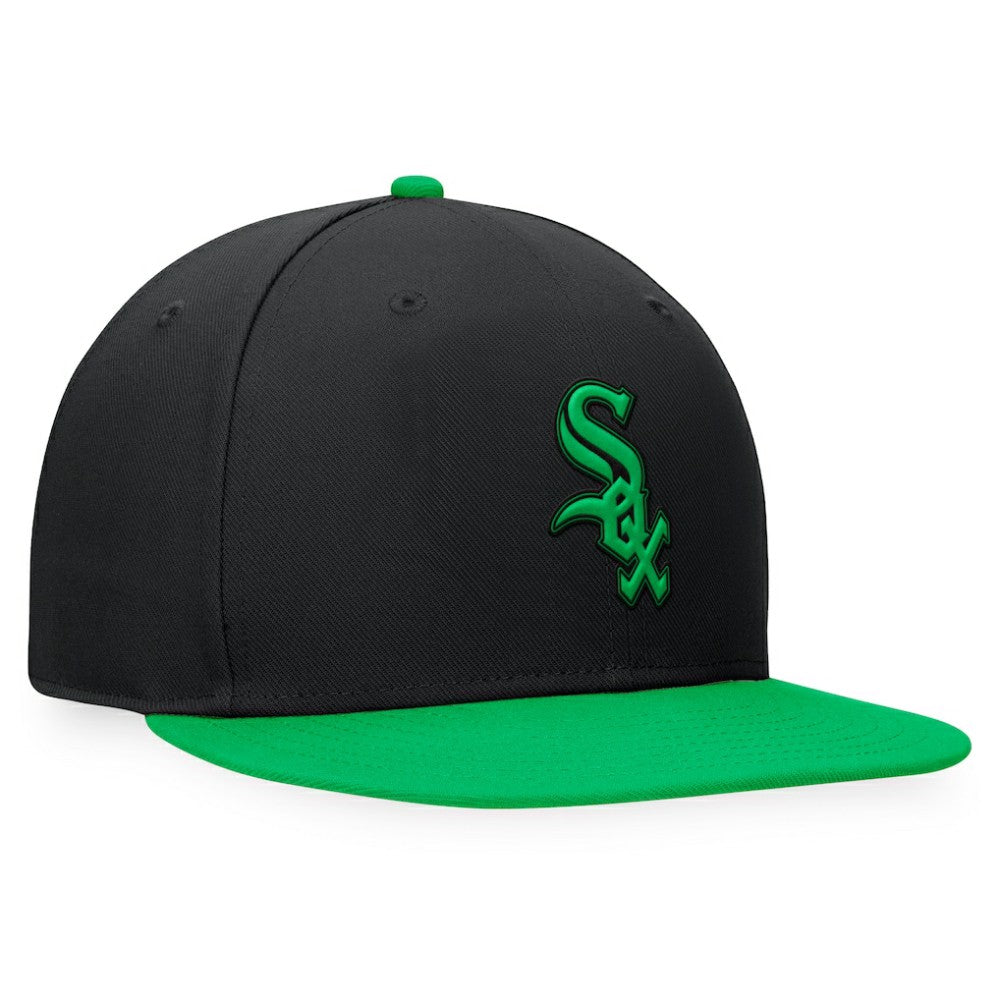 Chicago White Sox Lucky Snapback Hat Black/Kelly Green