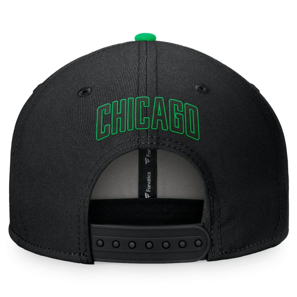 Chicago White Sox Lucky Snapback Hat Black/Kelly Green