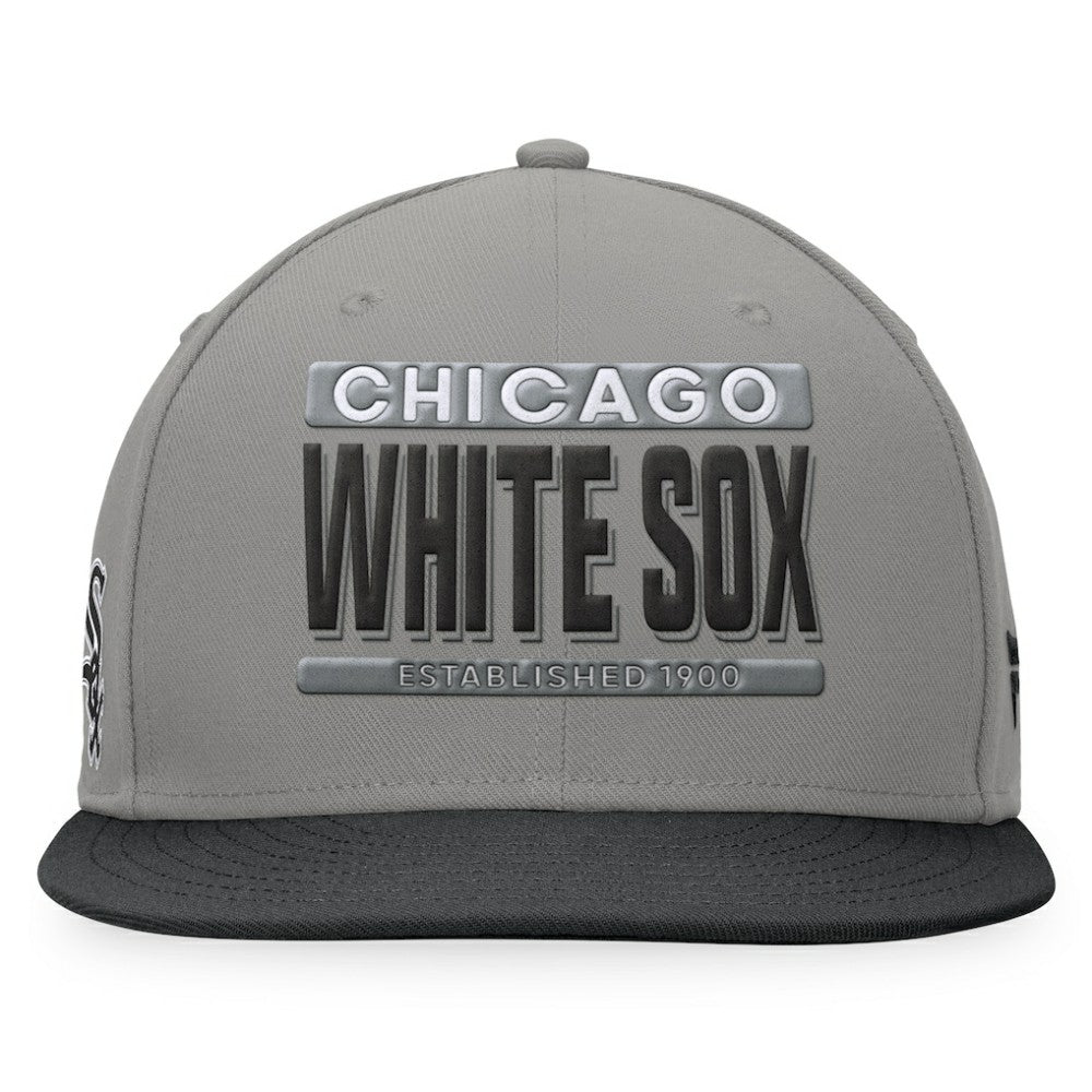 Chicago White Sox Line Drive Two-Tone Snapback Hat Gray/Black