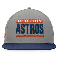 Houston Astros Line Drive Two-Tone Snapback Hat Gray/Navy