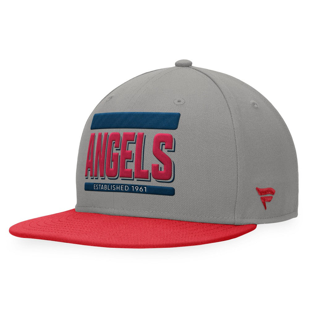 Los Angeles Angels Line Drive Two-Tone Snapback Hat Gray/Red