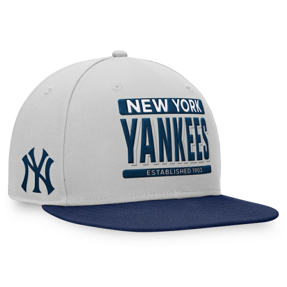 New York Yankees Line Drive Two-Tone Snapback Hat Gray/Navy