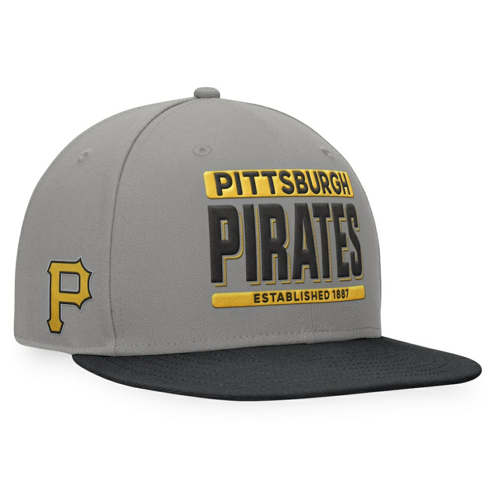 Pittsburgh Pirates Line Drive Two-Tone Snapback Hat Gray/Black