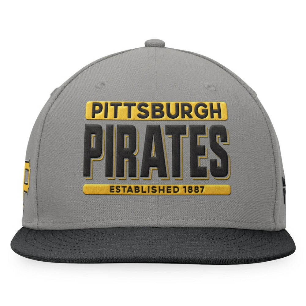 Pittsburgh Pirates Line Drive Two-Tone Snapback Hat Gray/Black