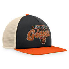 San Francisco Giants Cooperstown Collection Talley Foam Trucker Snapback Hat Black/Orange
