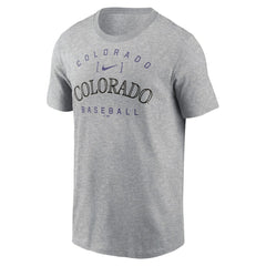Colorado Rockies Home Team Athletic Arch T-Shirt Heather Gray | Nike