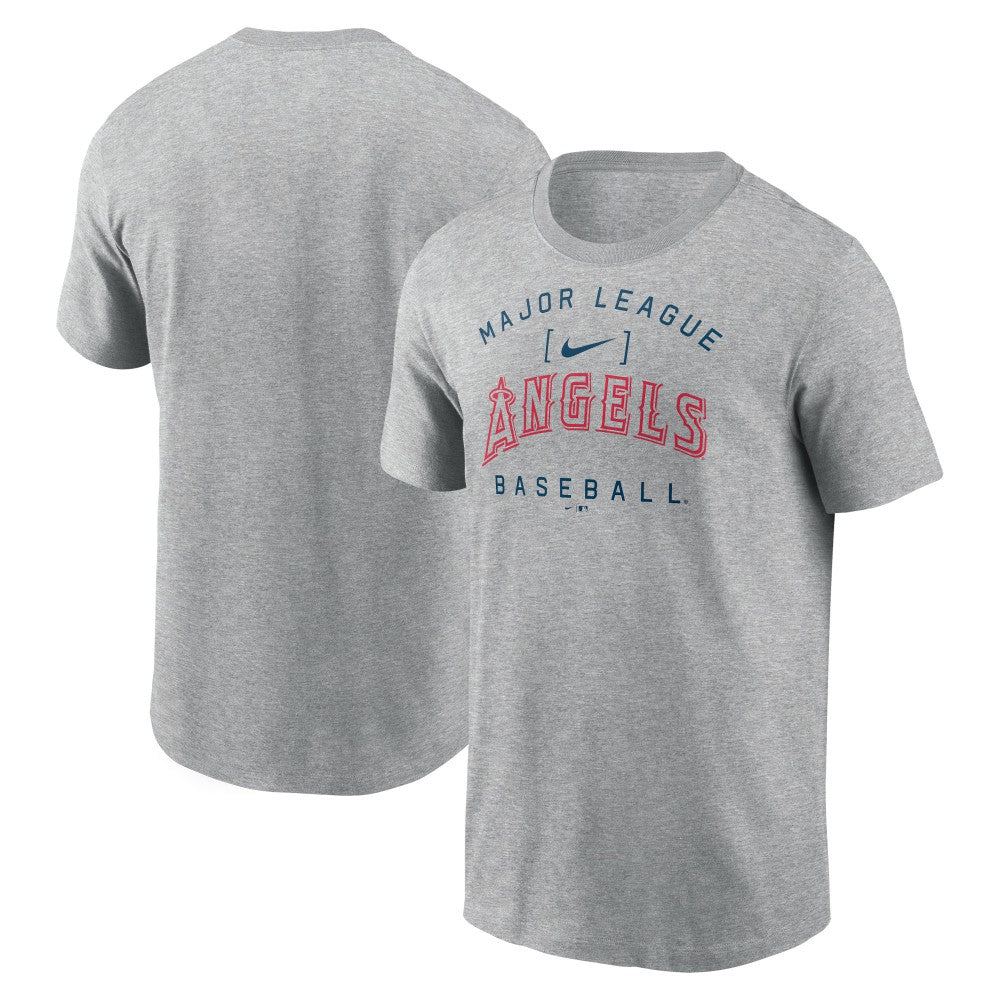 Los Angeles Angels Home Team Athletic Arch T-Shirt Heather Gray | Nike