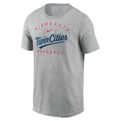 Minnesota Twins Home Team Athletic Arch T-Shirt Heather Gray | Nike