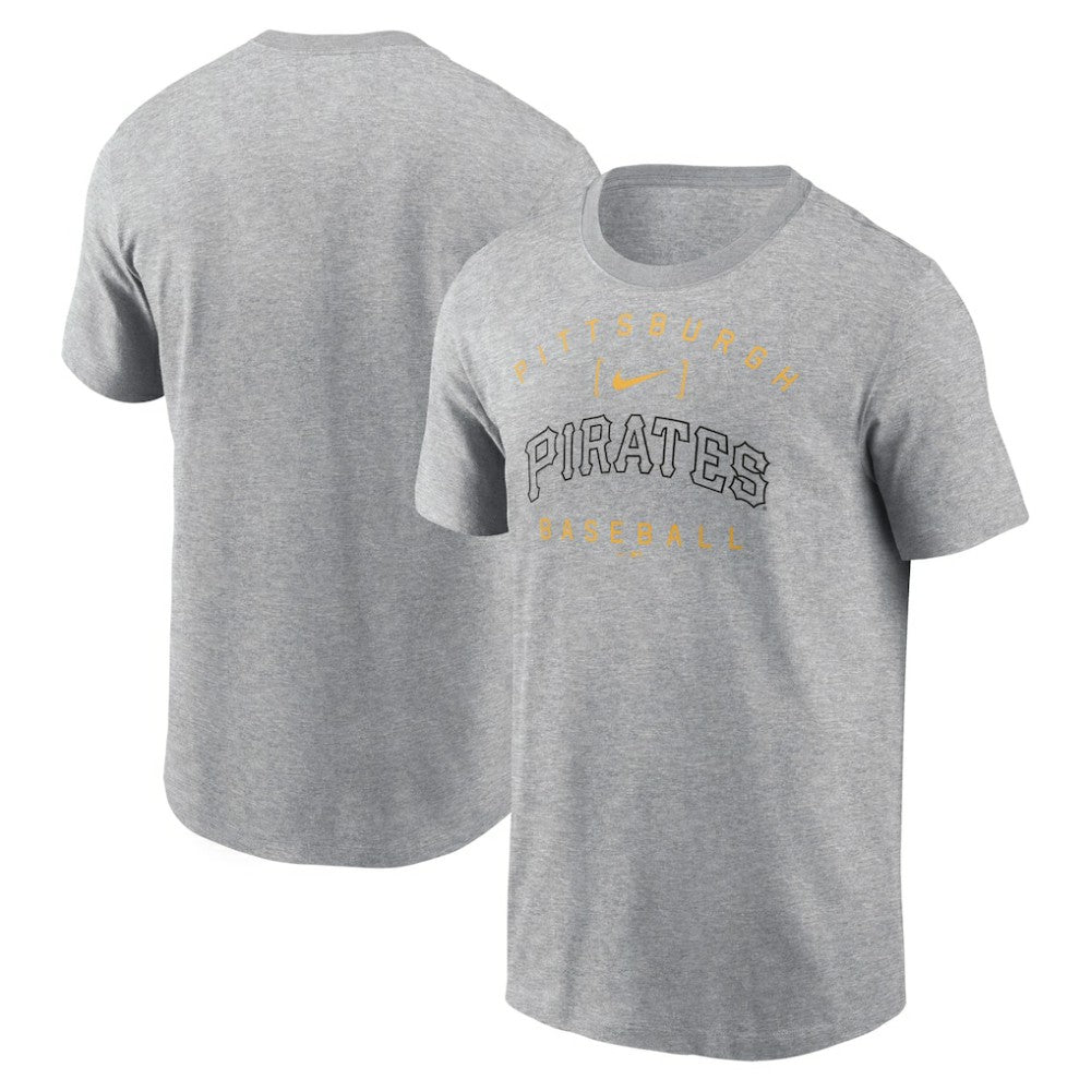 Pittsburgh Pirates Home Team Athletic Arch T-Shirt Heather Gray | Nike