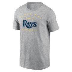 Tampa Bay Rays Home Team Athletic Arch T-Shirt Heather Gray | Nike