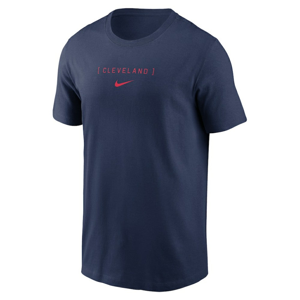 Cleveland Guardians Large Logo Back Stack T-Shirt Navy | Nike