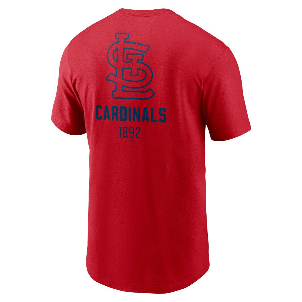 St. Louis Cardinals Large Logo Back Stack T-Shirt Red | Nike