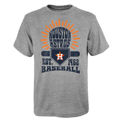 Houston Astros Youth Sun Burst T-Shirt Gray
