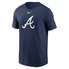 Atlanta Braves Fuse Large Logo T-Shirt Navy | Nike