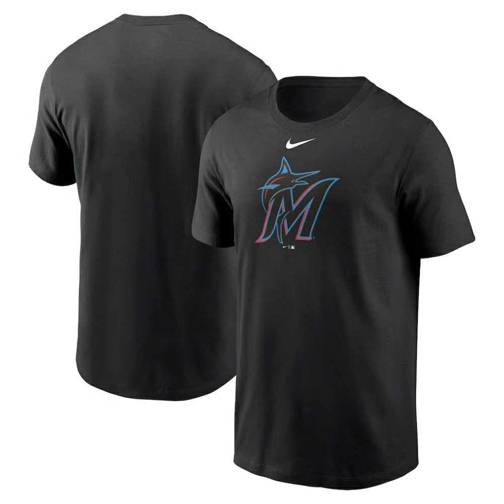 Miami Marlins Fuse Large Logo T-Shirt Black | Nike
