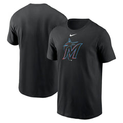 Miami Marlins Fuse Large Logo T-Shirt Black | Nike