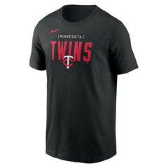 Minnesota Twins Home Team Bracket Stack T-Shirt Black | Nike