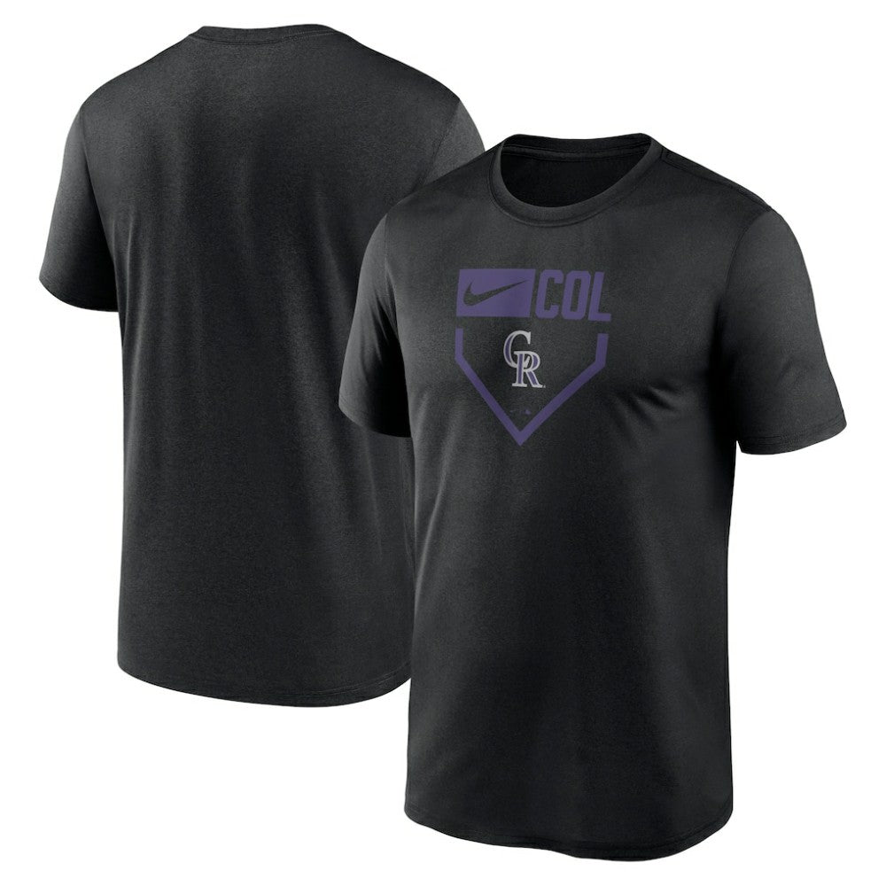 Colorado Rockies Home Plate Icon Legend Performance T-Shirt Black | Nike