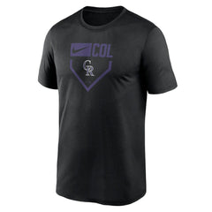 Colorado Rockies Home Plate Icon Legend Performance T-Shirt Black | Nike