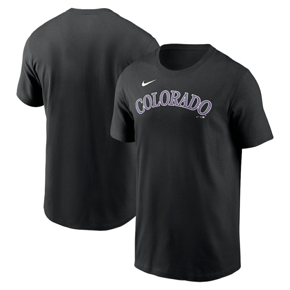 Colorado Rockies Fuse Wordmark T-Shirt Black | Nike