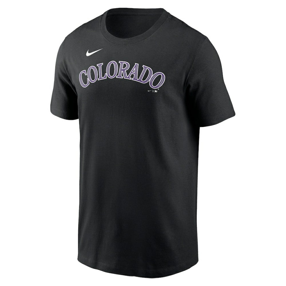 Colorado Rockies Fuse Wordmark T-Shirt Black | Nike
