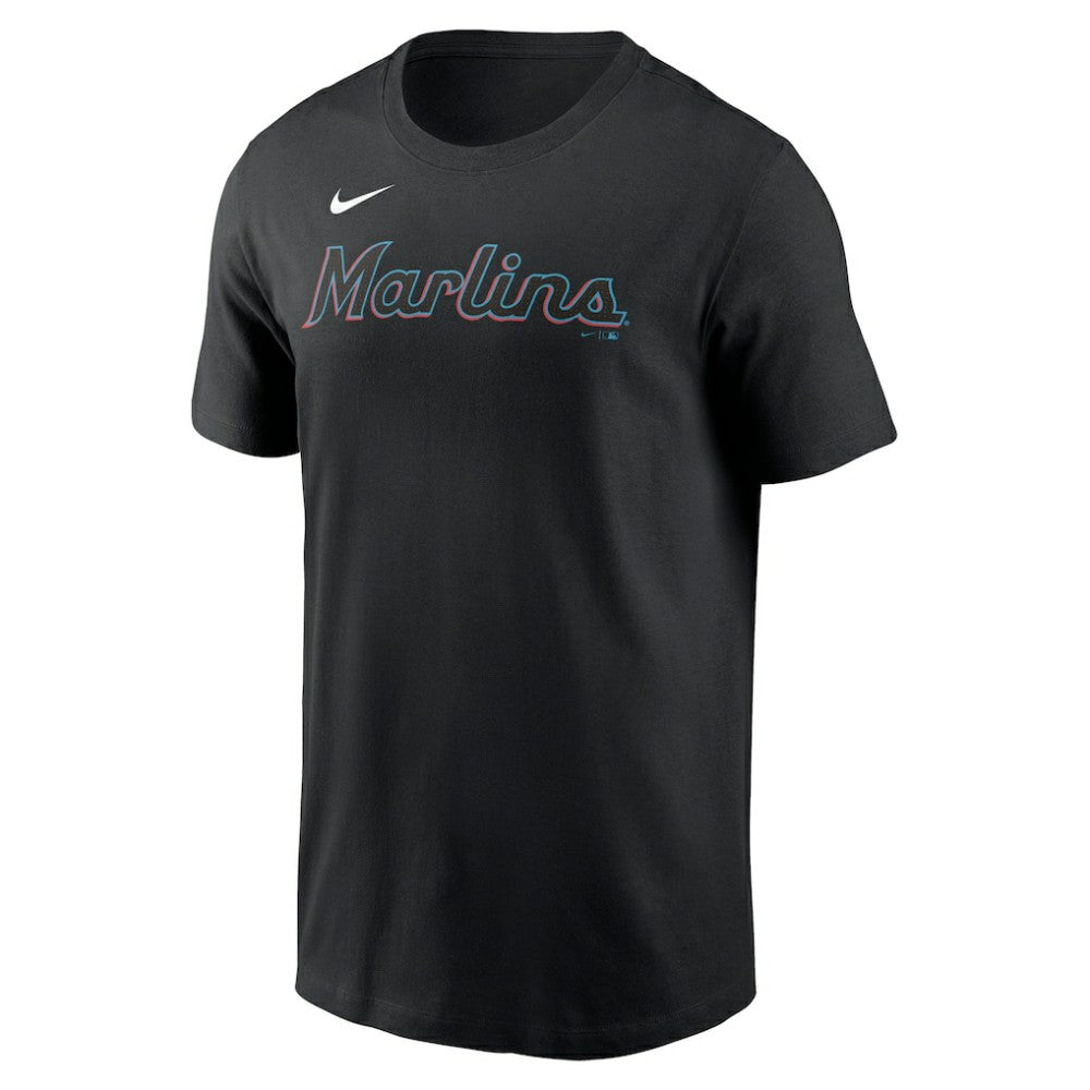 Miami Marlins Fuse Wordmark T-Shirt Black | Nike