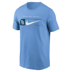 Tampa Bay Rays Team Swoosh Lockup T-Shirt Light Blue | Nike