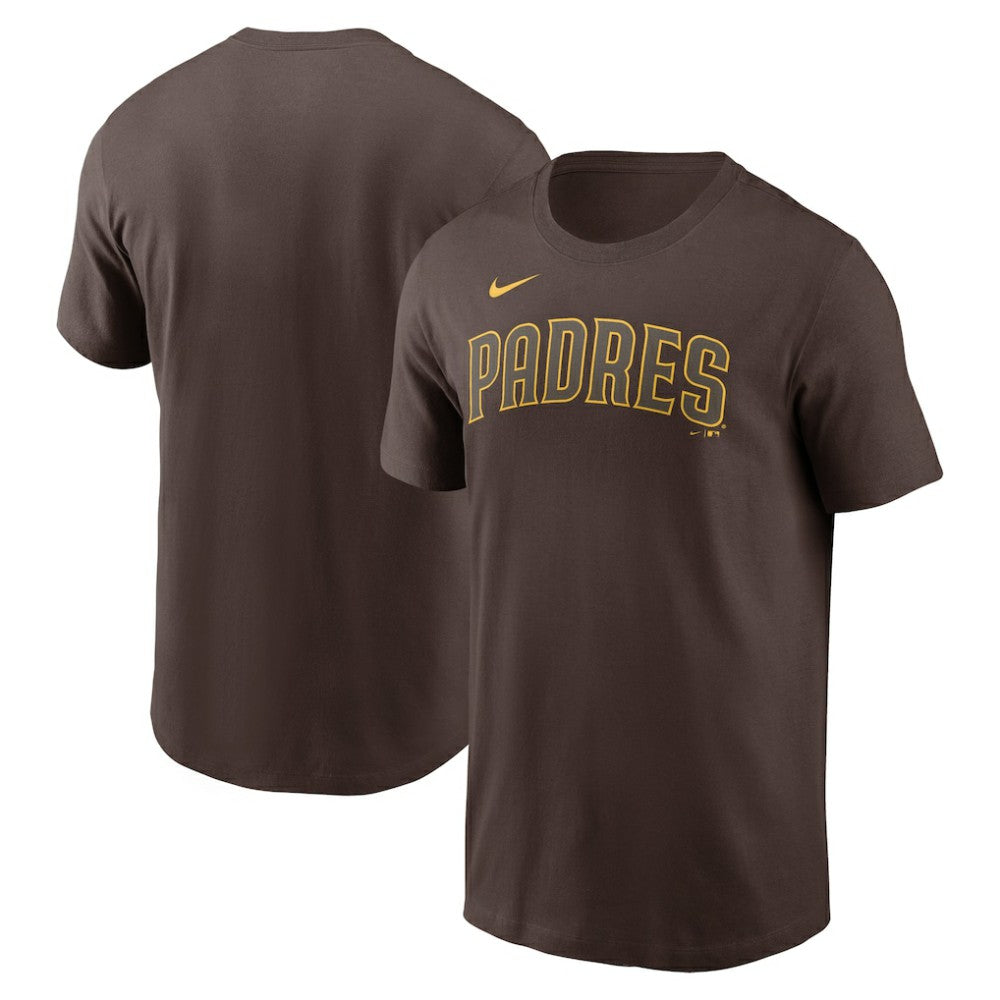 San Diego Padres Fuse Wordmark T-Shirt Brown | Nike