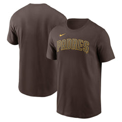 San Diego Padres Fuse Wordmark T-Shirt Brown | Nike
