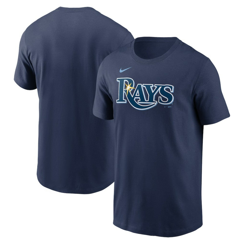 Tampa Bay Rays Fuse Wordmark T-Shirt Navy | Nike