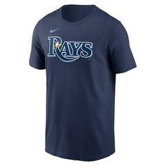 Tampa Bay Rays Fuse Wordmark T-Shirt Navy | Nike