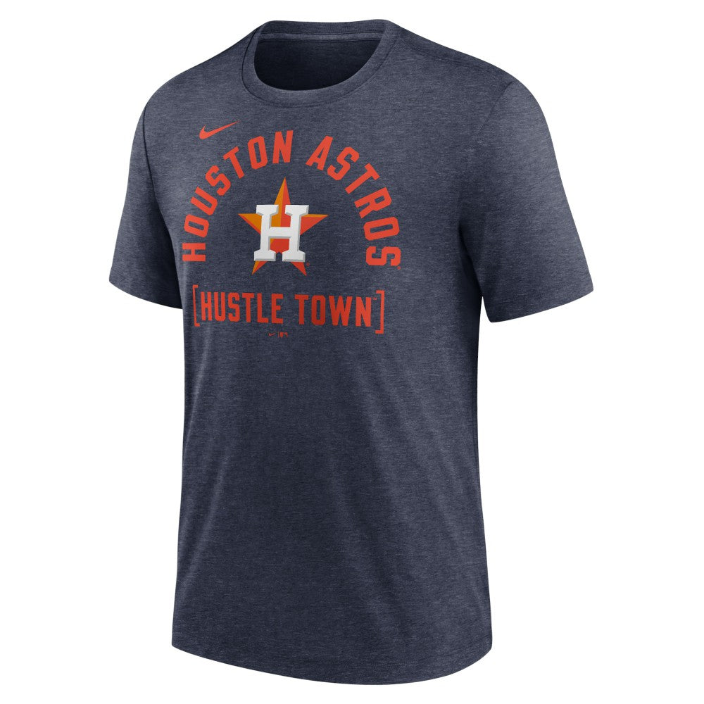 Houston Astros Swing Big Tri-Blend T-Shirt Heather Navy | Nike