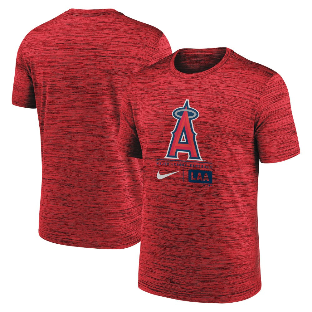 Los Angeles Angels Large Logo Velocity T-Shirt Red | Nike